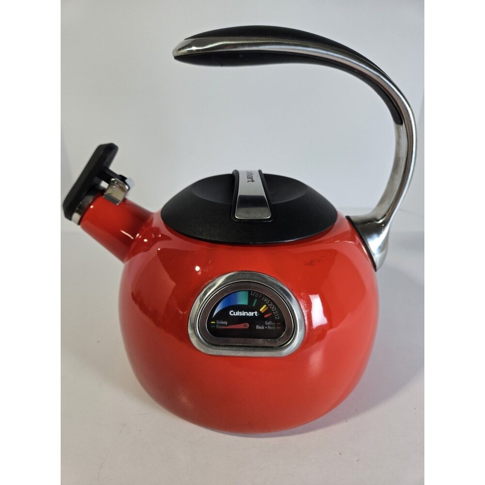Cuisinart PerfecTemp PTK-330R Red 3 Qt Stovetop Tea Kettle Thermometer